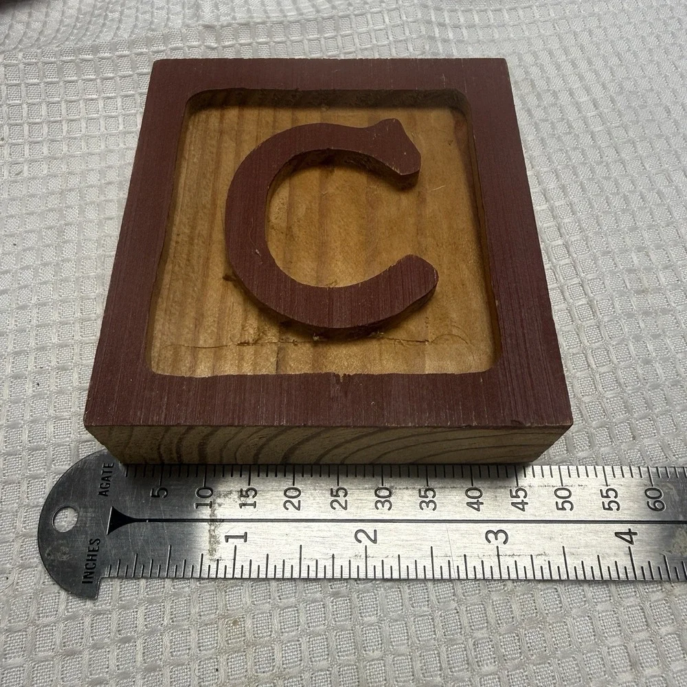 Wood Blocks Spell Out Christmas 3
